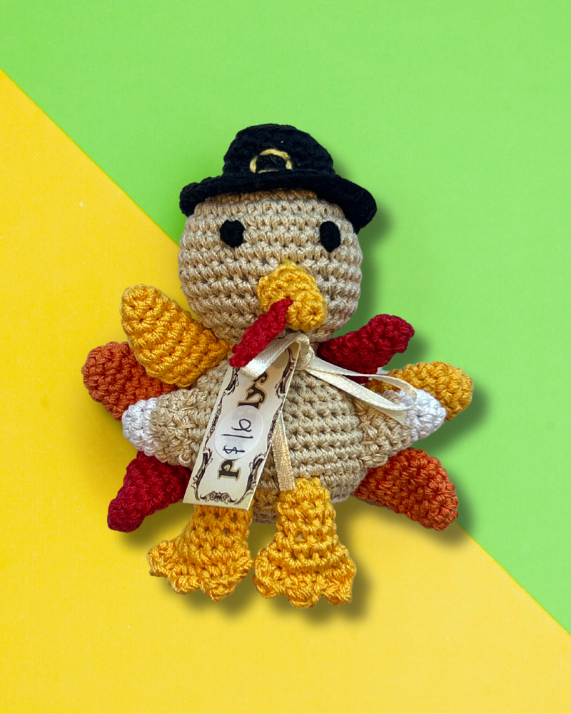 Tom The Turkey Organic Knit Dog Toy (FINAL SALE) Play KNIT KNACKS   
