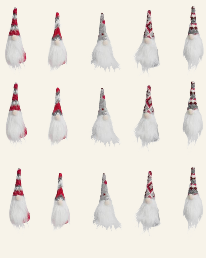 Tiny Holiday Gnome Squeaky Dog Toy Play HUGGLEHOUNDS   
