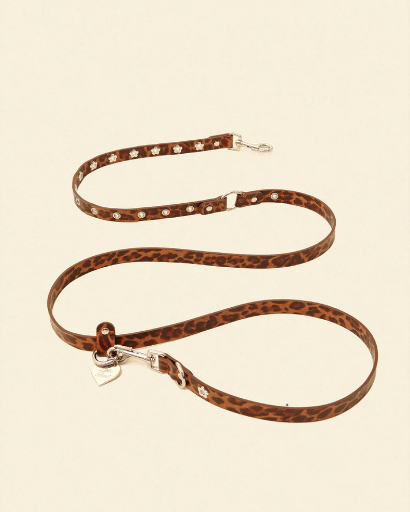 Flower Power Dog Leash in Cougar WALK LITTLE BEAST