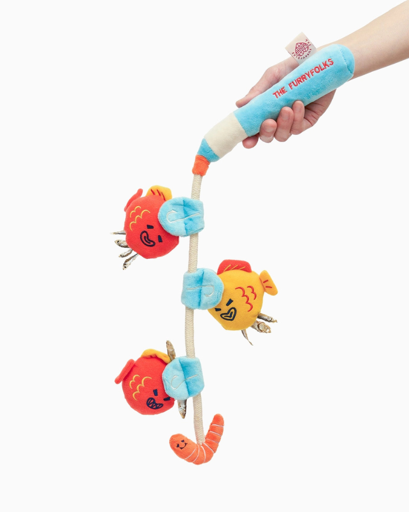 Fishing Nosework & Tug Dog Toy PLAY THE FURRY FOLKS