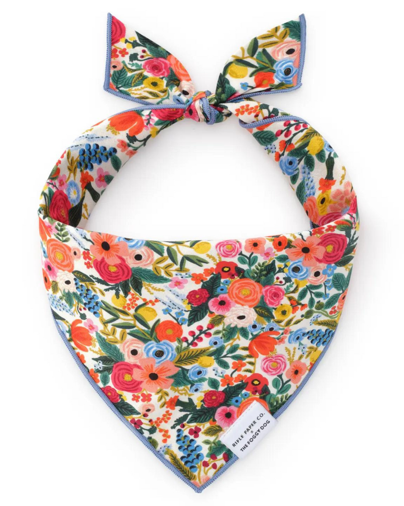 Rifle Paper Co. X Tfd Garden Party Dog Bandana (Made in the USA) (FINAL SALE) Wear THE FOGGY DOG   