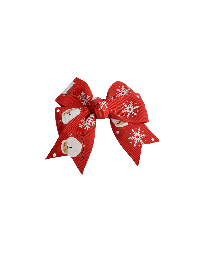 Santa's Snowflake Dog Hair Bow Wear CANINE CLIPS