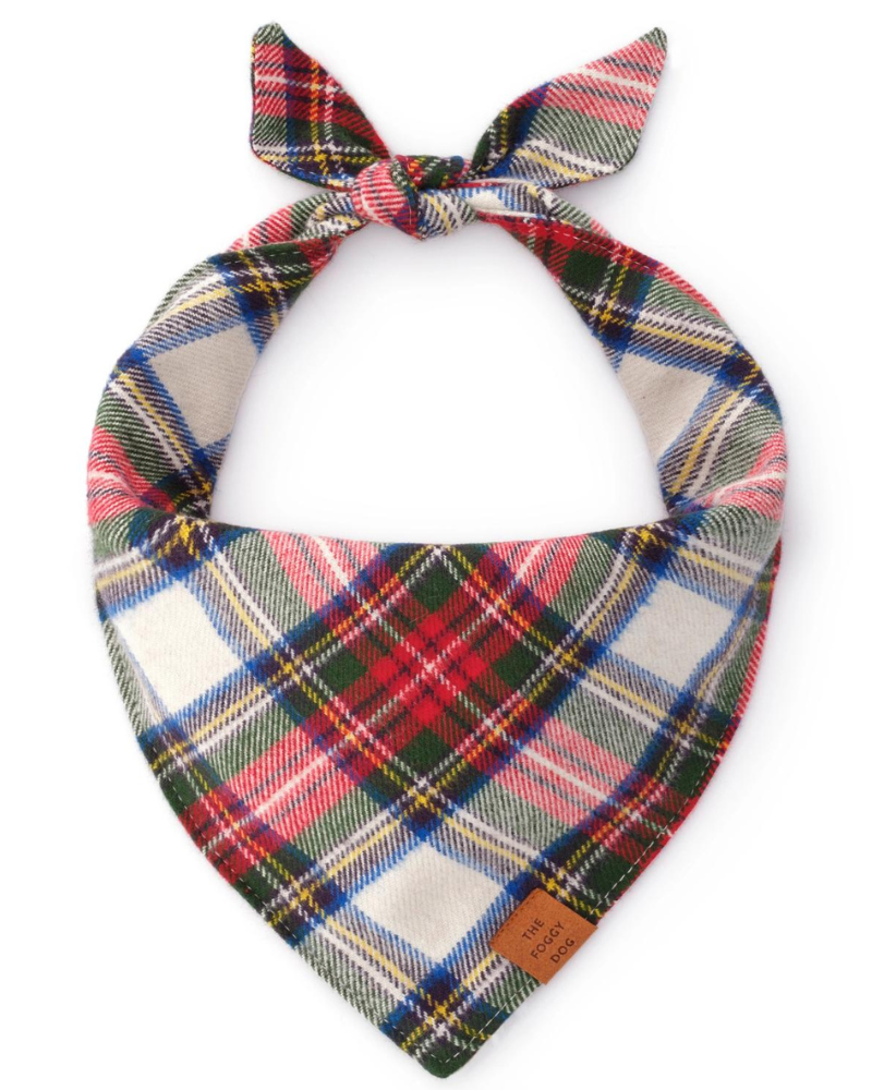 Regent Plaid Flannel Dog Bandana Wear THE FOGGY DOG   