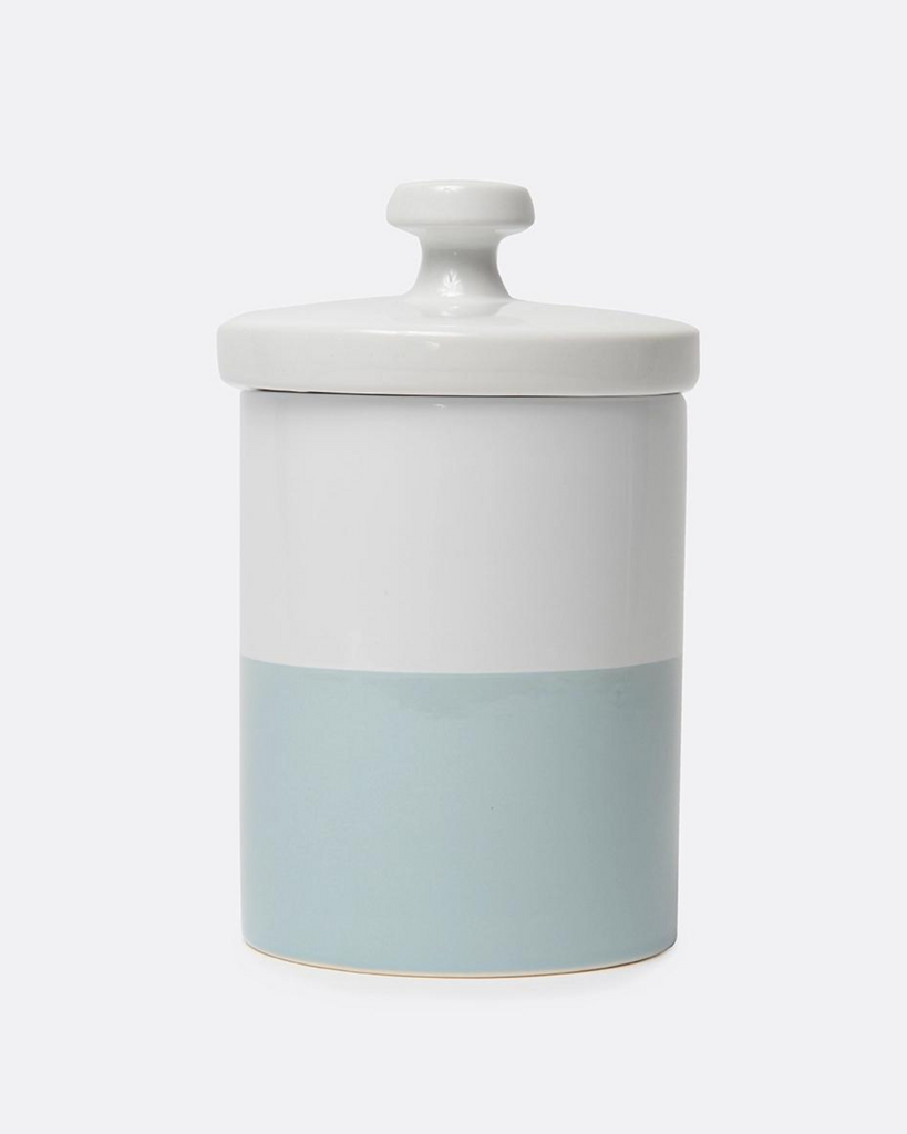 WAGGO Ceramic Dog Treat Jar Dipped Color in Cloud DOG