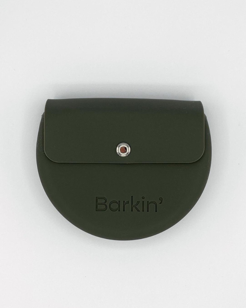The Barkin' Silicone Treat Pouch WALK BARKIN' Olive  
