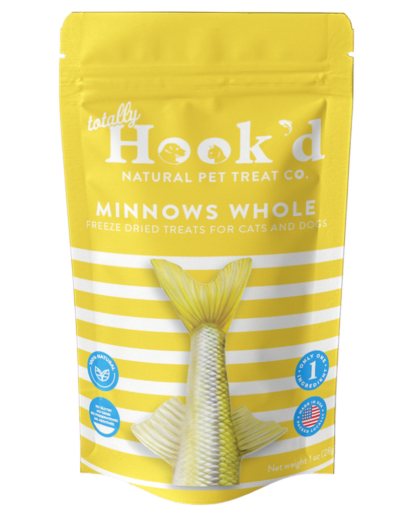 Natural Freeze-Dried Minnows Pet Treats (Made in the USA Eat TOTALLY HOOK'D   
