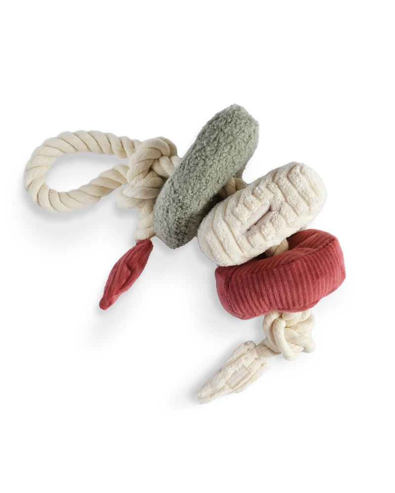 Christmas Blocs Interactive Tug Dog Toy Play LAMBWOLF COLLECTIVE