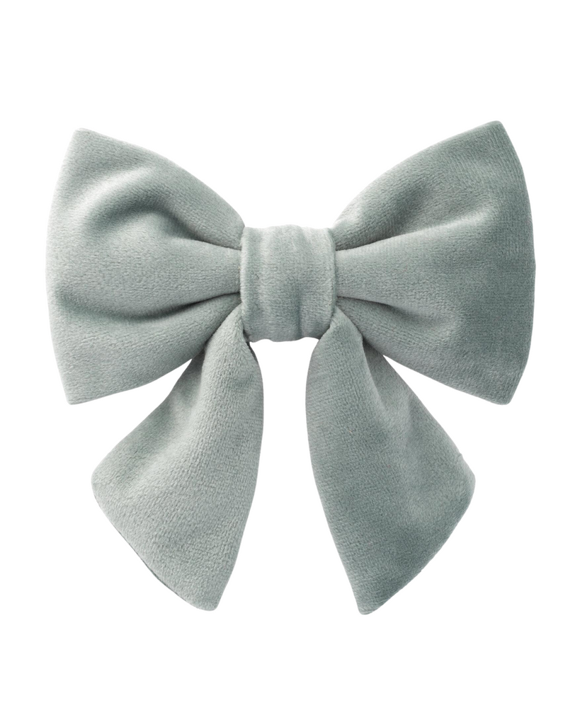 Sage Velvet Lady Dog Bow (Made in the USA) Wear THE FOGGY DOG   