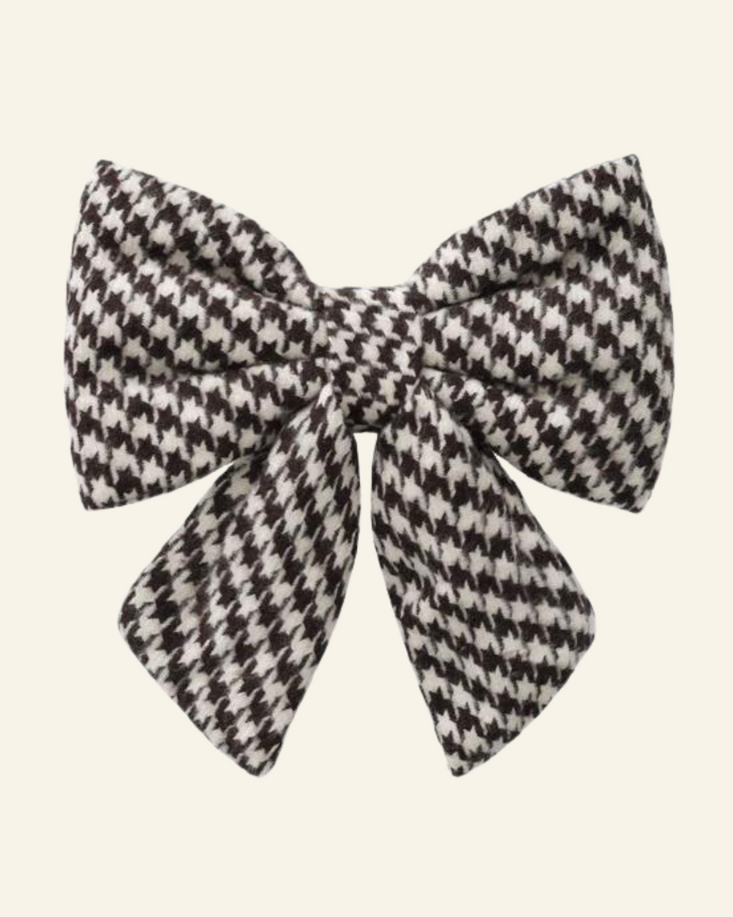 Houndstooth Flannel Lady Dog Bow Wear THE FOGGY DOG   