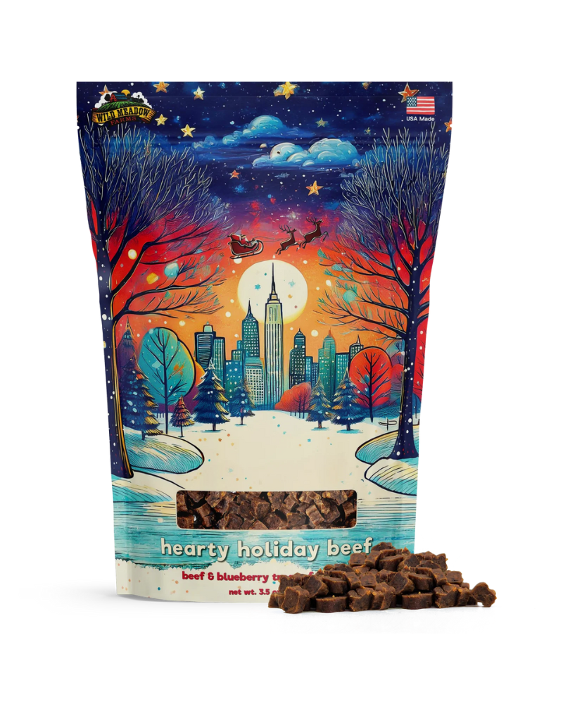 Hearty Holiday Beef Christmas Trainers Dog Treats EAT WILD MEADOW
