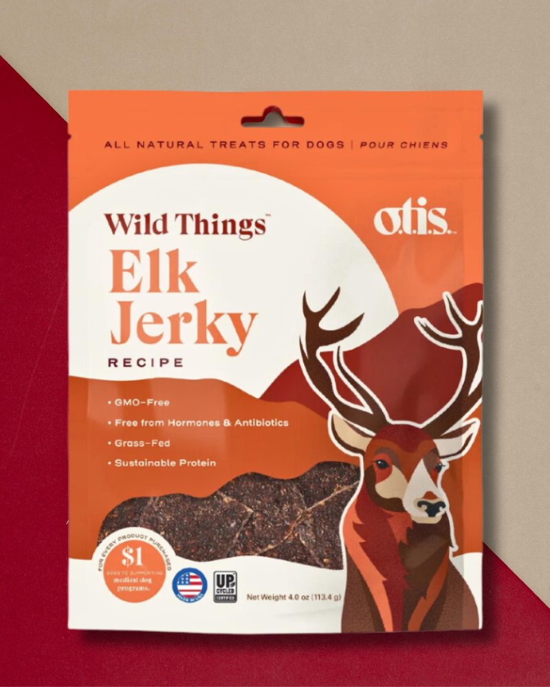 Wild Things Elk Jerky Dog Treat Eat O.T.I.S.   