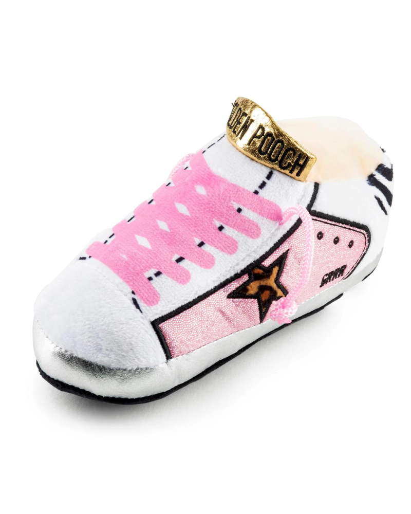 Golden Pooch Sneaker Plush Dog Toy in Pink Play HAUTE DIGGITY DOG   