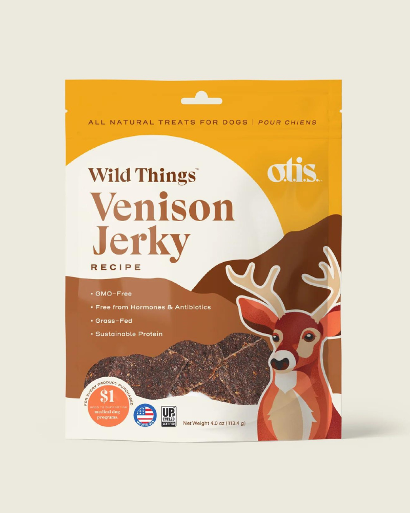 Wild Things Venison Jerky Dog Treat Eat O.T.I.S.   