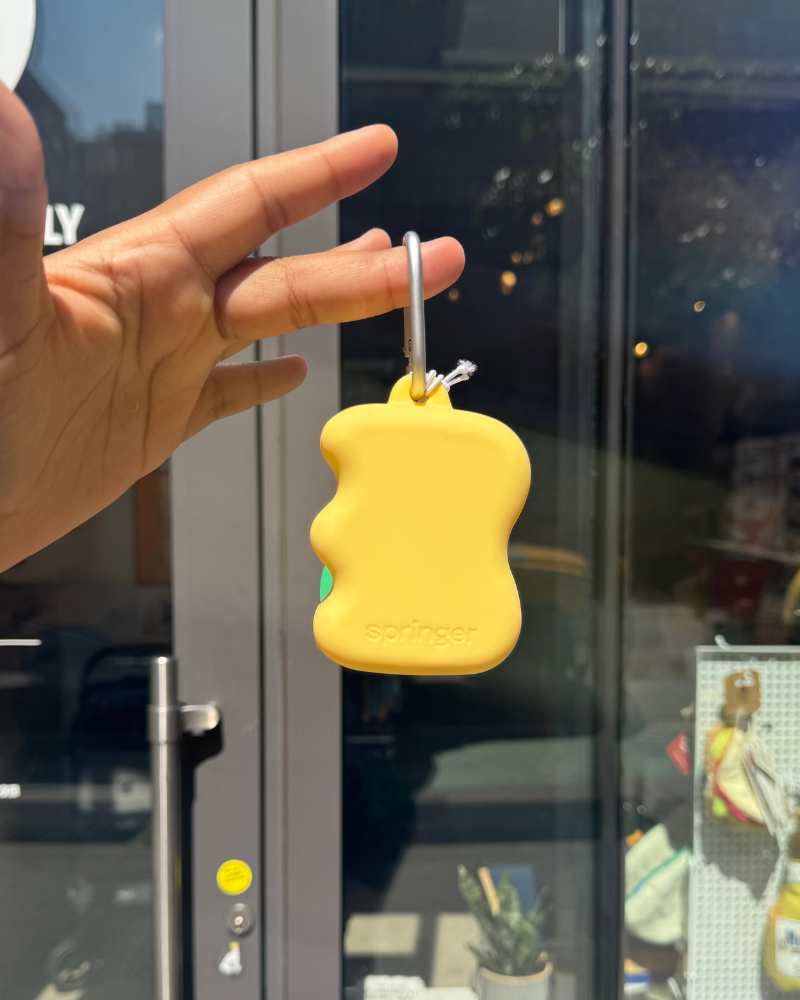 Silicone Dog Treat Dispenser WALK SPRINGER Lemon