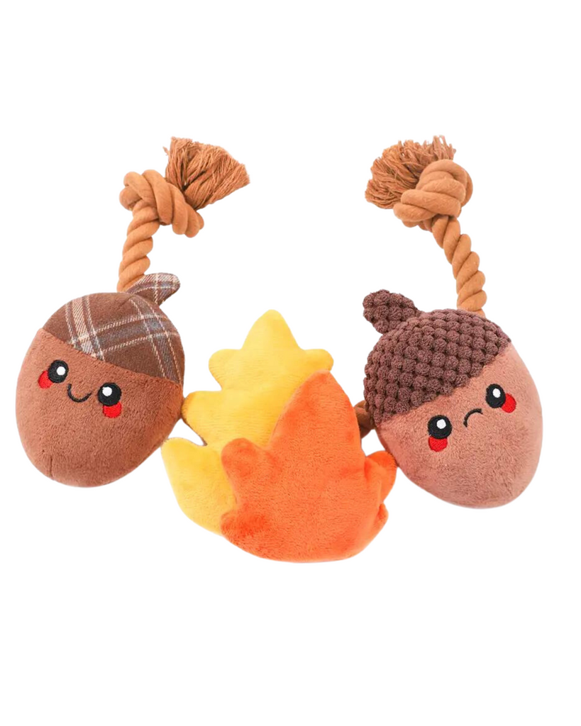 Autumn Acorn Squeaky Dog Toy Play HUGSMART   