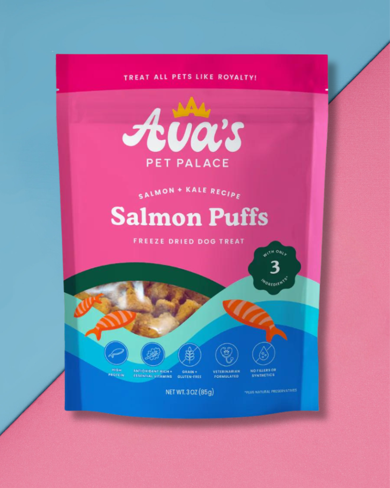 Freeze-Dried Salmon Puffs Dog Treats Eat AVA'S PET PALACE   