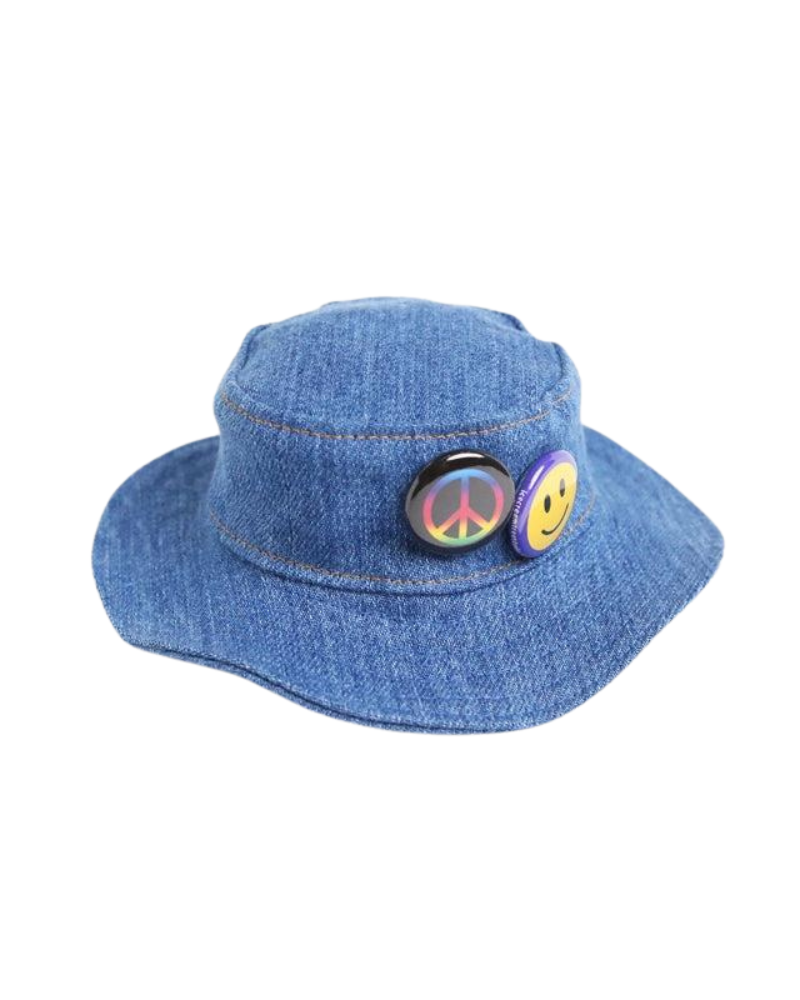 Denim Pet Bucket Hat (Made in the USA) Wear ICECREAMTREE STUDIO   