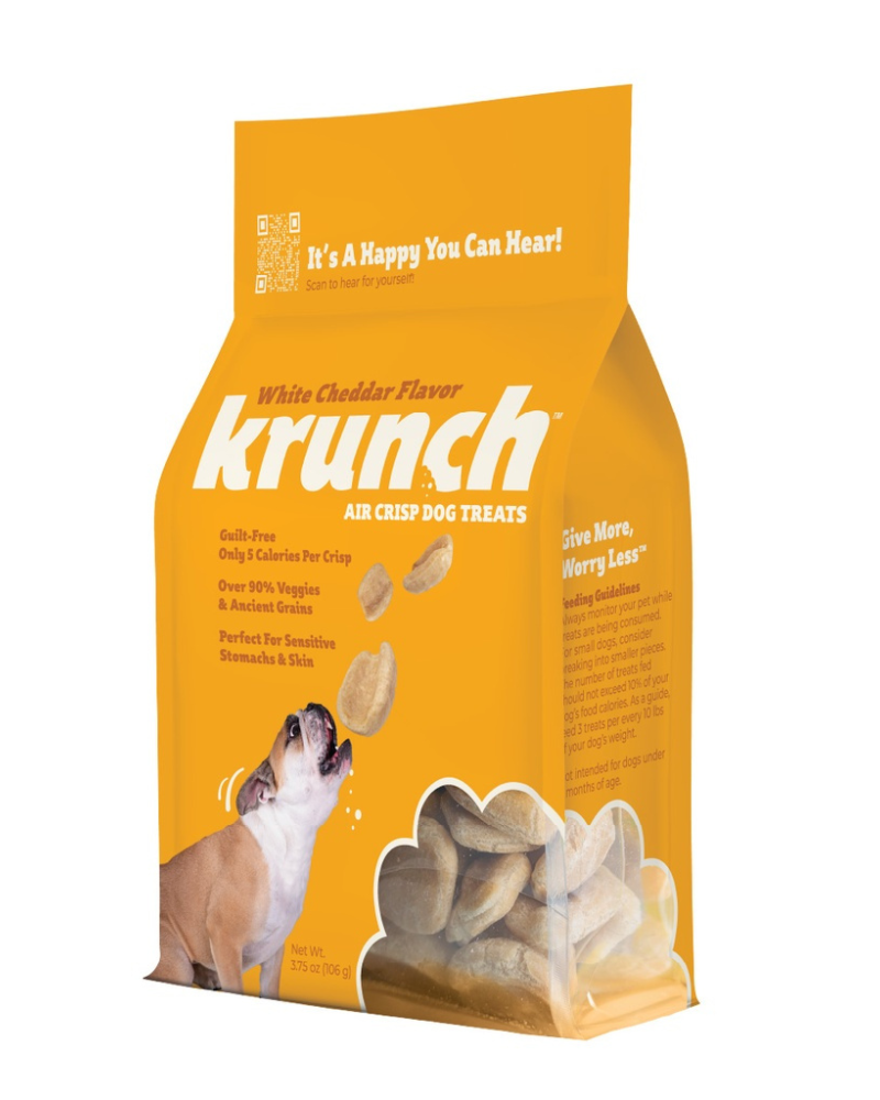 White Cheddar Air Crisp Dog Treat Eat KRUNCH   