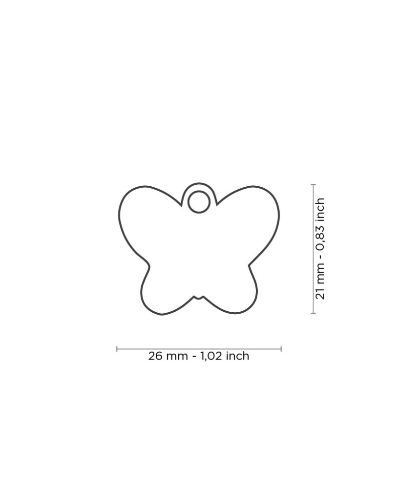 Butterfly Custom Pet ID Tag Wear MY FAMILY