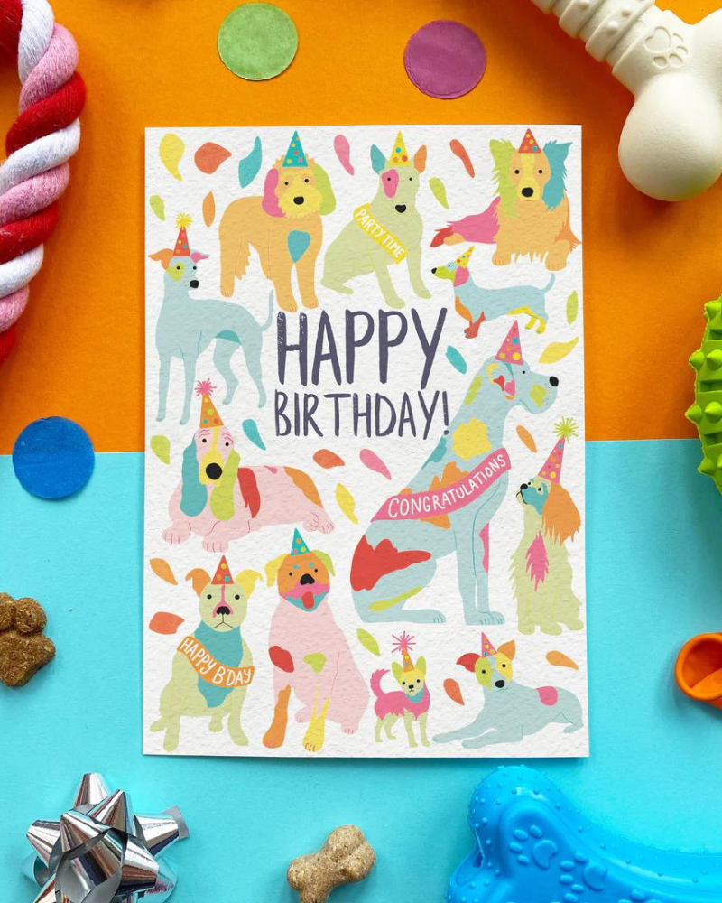 Edible Birthday Card for Dogs (Bacon Flavor) Eat SCOFF PAPER   