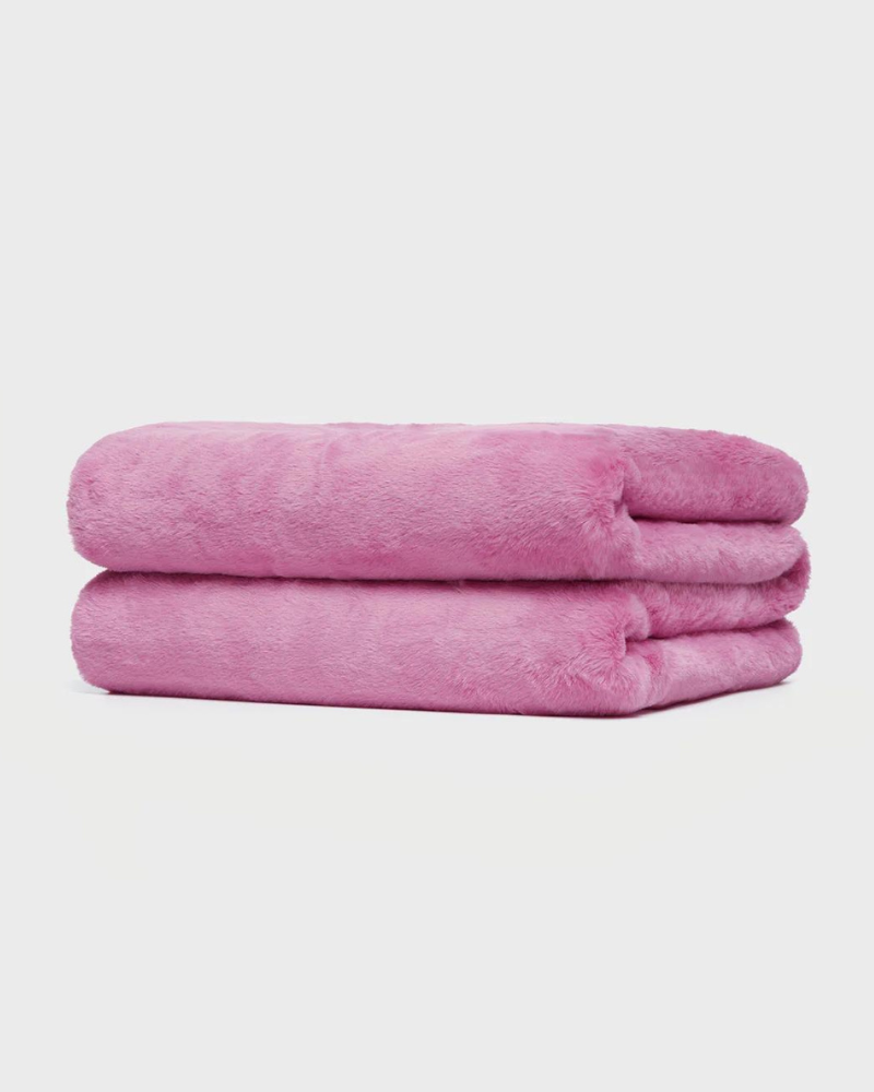 Faux Fur Brady Dog Blanket HOME APPARIS Little Brady (32"x44") Sugar Pink 