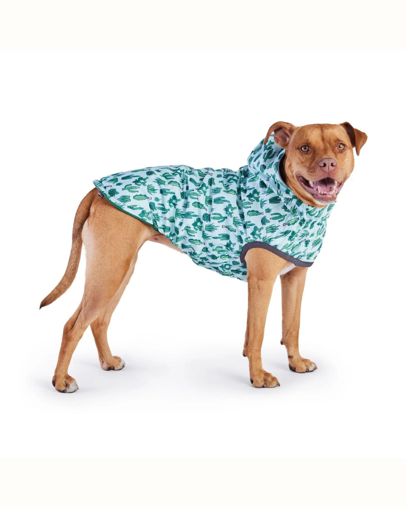 Reversible Waterproof Dog Raincoat in Green Wear GF PET   