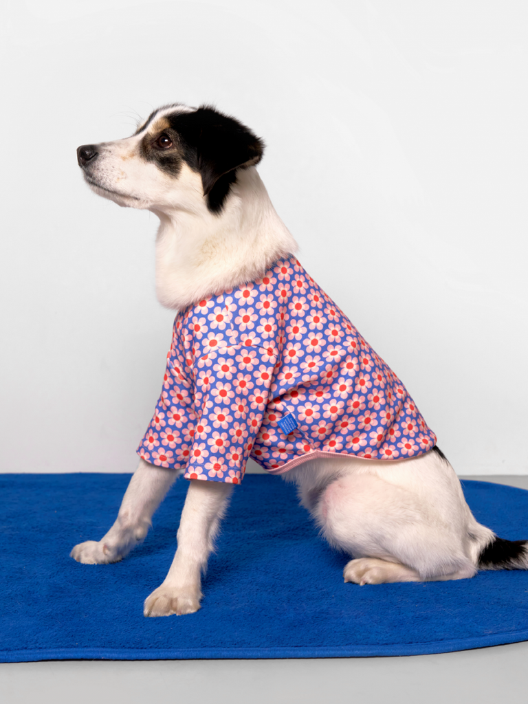 Pink Lotus Dog Shirt Wear THE WAGGING BLUE
