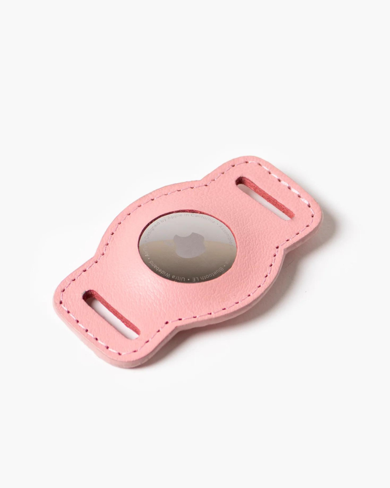 Sweet Pink Leather Airtag Holder (Made in Guatemala) WALK RAMONA FOR YOU   