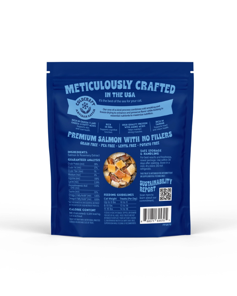 Freeze-Dried Salmon Skin Bites for Cats EAT FINFARE PET FOODS