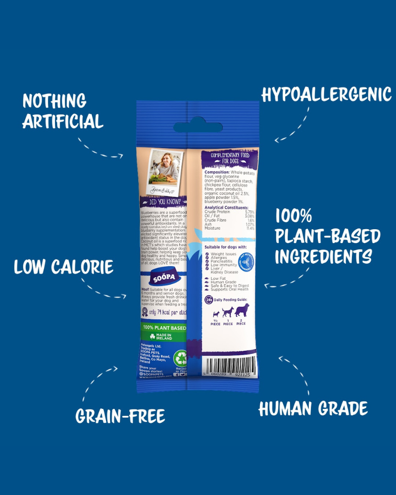 Apple & Blueberry Dental Dog Sticks EAT SOOPA