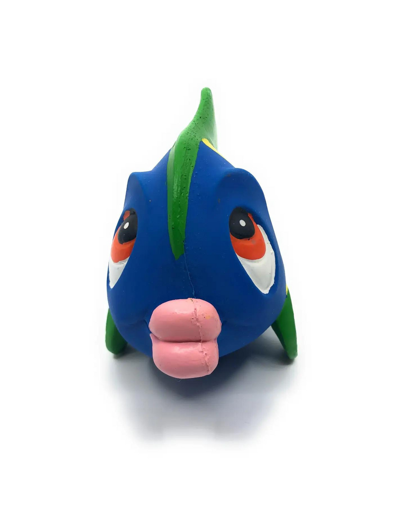 Multicolor Squeaky Rubber Fish Dog Toy Play LANCO TOYS   