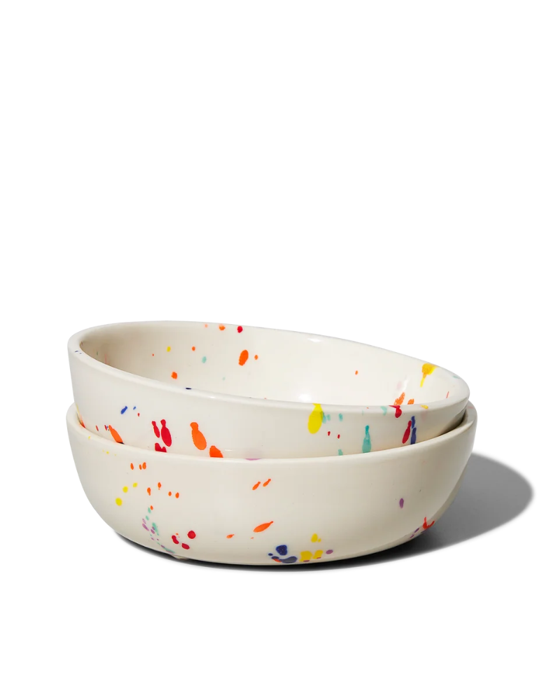 Ceramic Pet Bowl in Confetti Eat FELT + FAT   