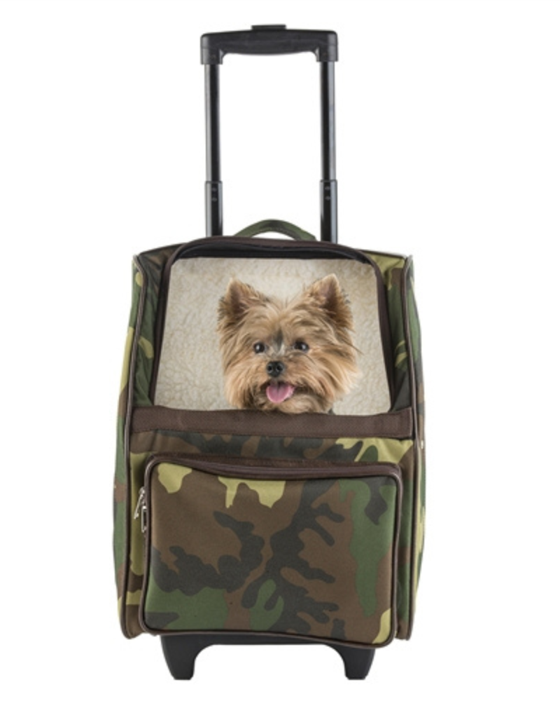 Rio Pet Bag On Wheels in Camo Carry PETOTE   