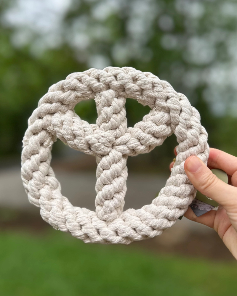 KNOTTY PAWS | Peace Sign Rope Dog Toy | DOG & CO.