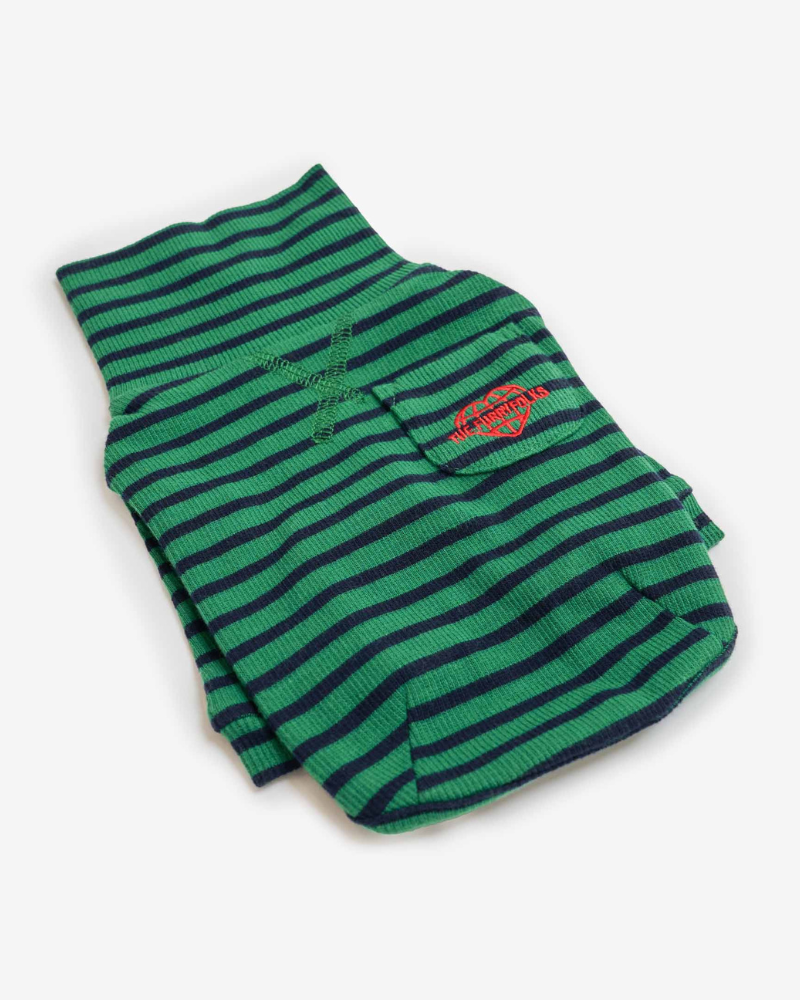 Stripe Dog Tee in Green & Navy (FINAL SALE) Wear THE FURRYFOLKS   