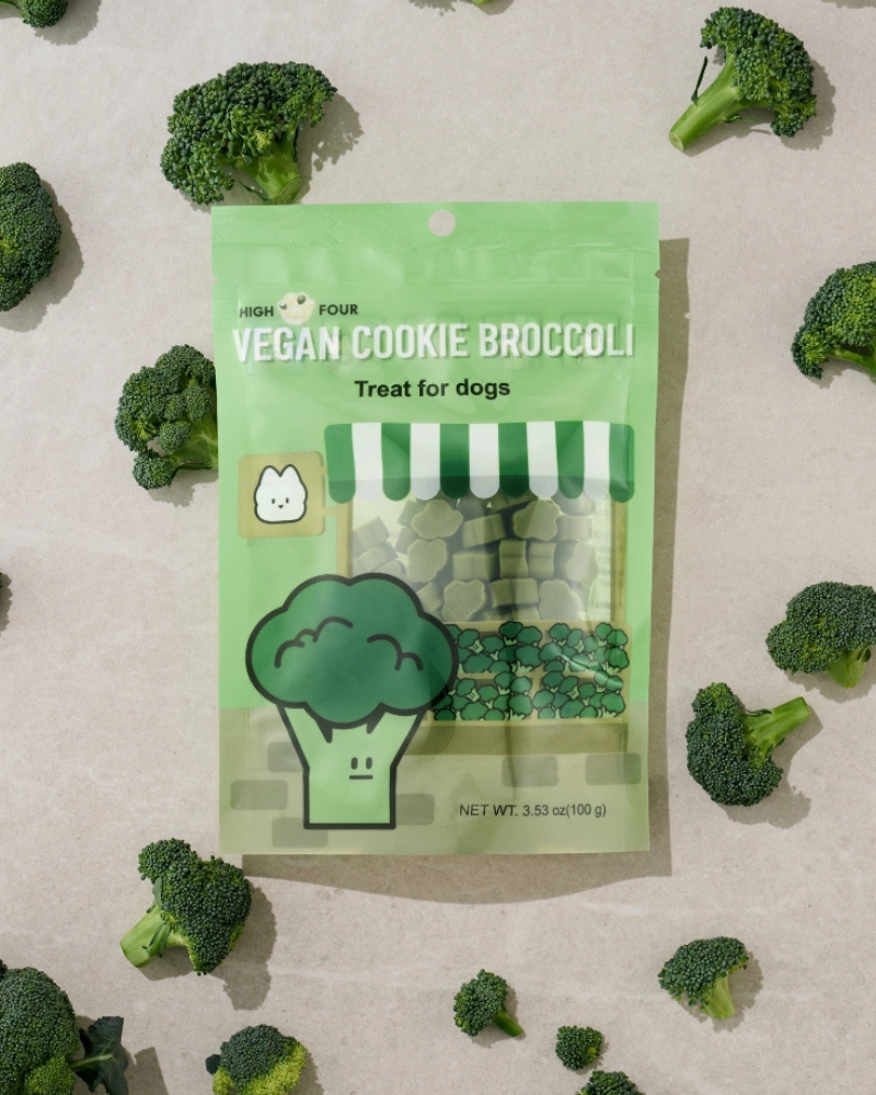 Vegan Broccoli Treats for Dogs Eat HIGH FOUR