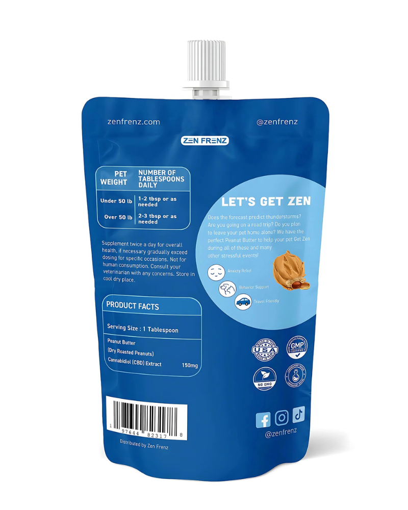 Zen Butter - CBD Pouch (8 oz) (Made in the USA) EAT ZEN FRENZ