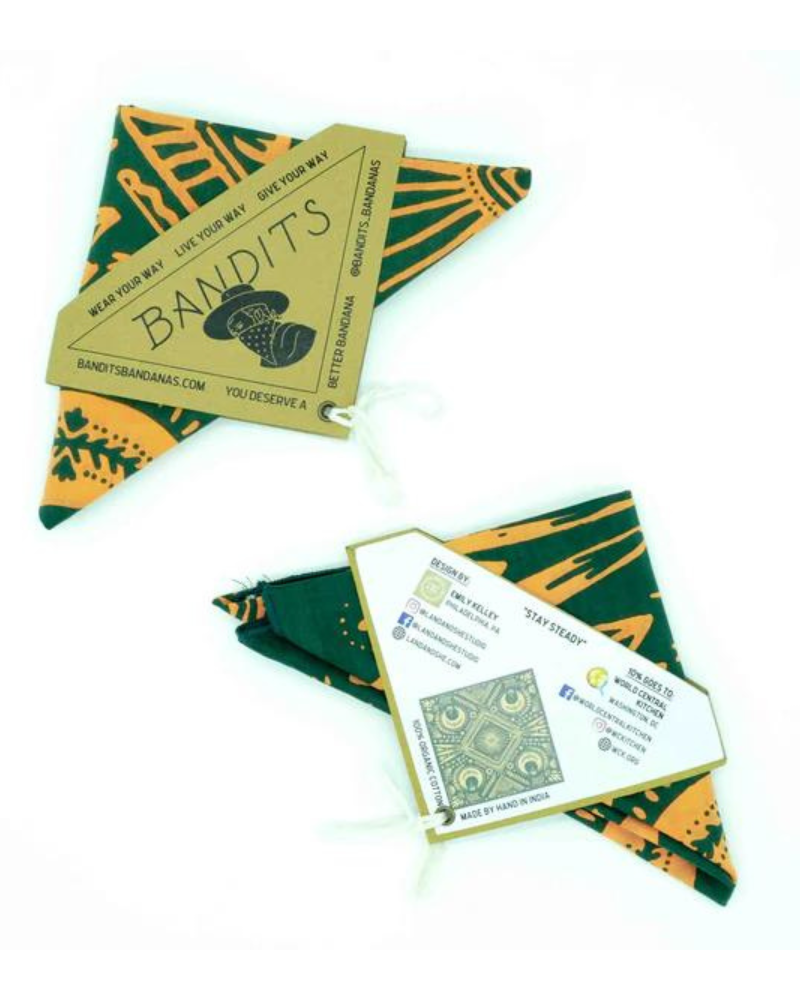 Stay Steady Organic Cotton Bandana (FINAL SALE) Wear BANDITS BANDANA   