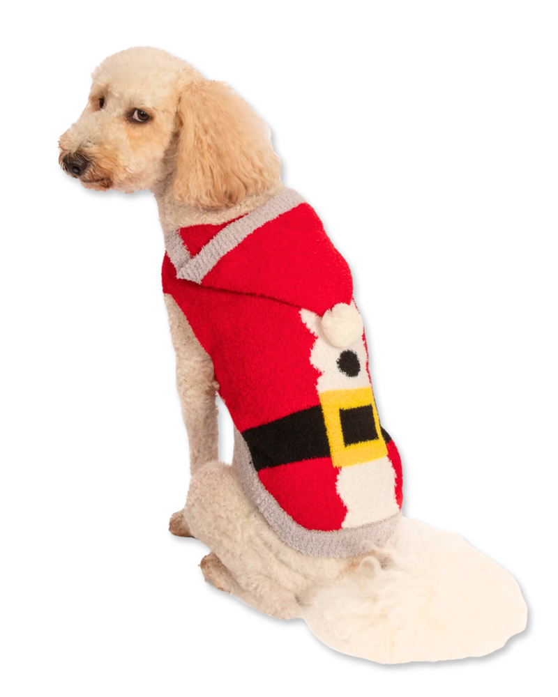 Chenille Santa Dog Hoodie Wear HIP DOGGIE