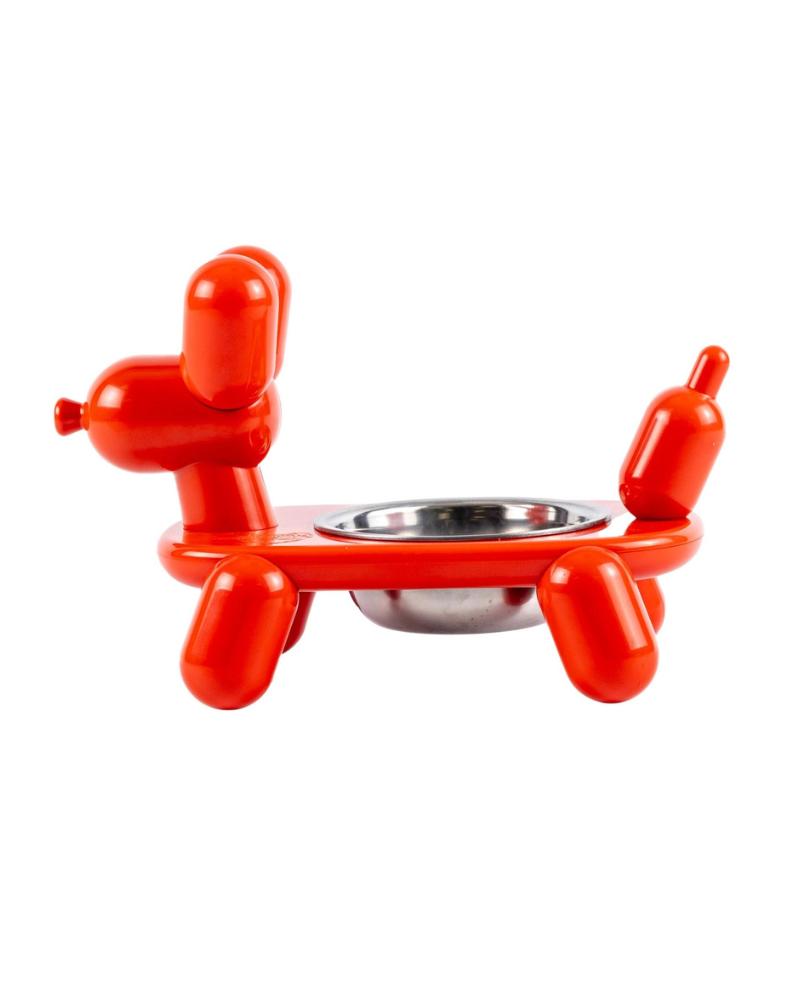 Balloon Dog Elevated Pet Bowl Eat BIG MOUTH