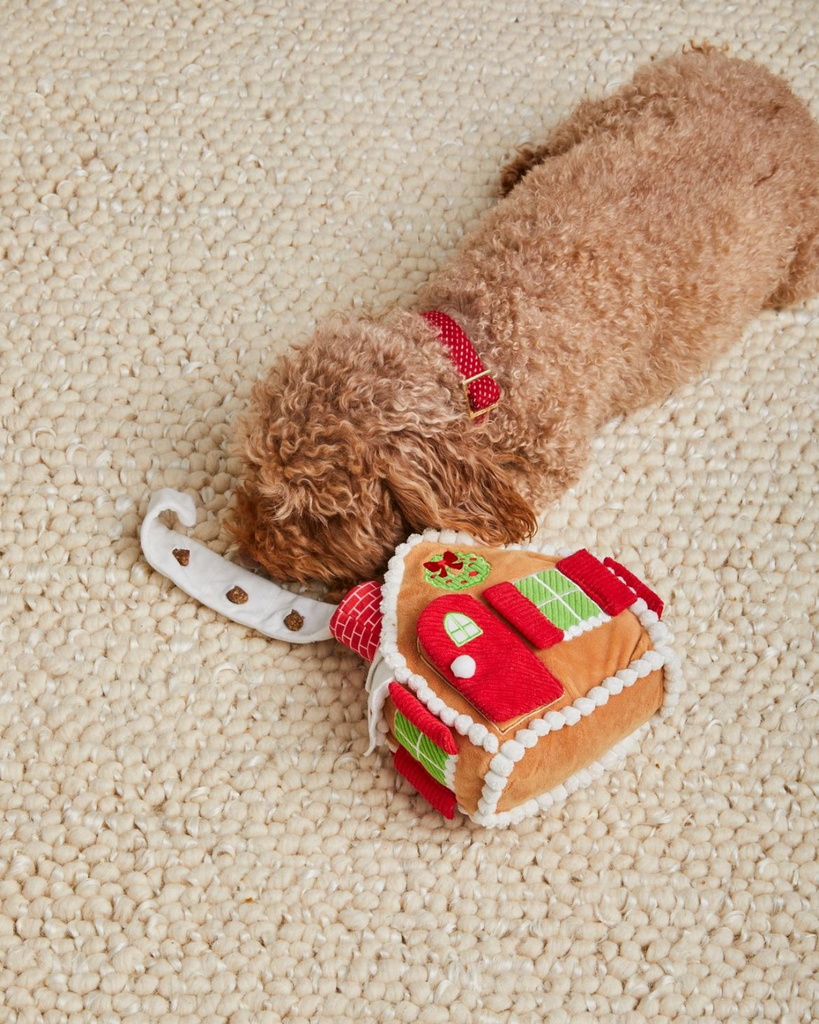 Gingerbread House Interactive Snuffle Dog Toy Play THE FOGGY DOG   