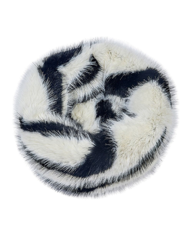 Muffy Soft Faux Fur Bed for Dogs & Cats in Cherry Blossom or BW Bengal HOME BOWSER'S PET PRODUCTS White Bengal X-Small