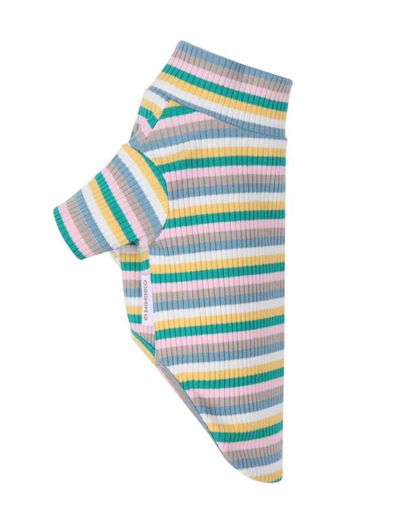 Stripe Ribbed Dog Turtleneck Sweater (FINAL SALE) Wear MIMINKO   