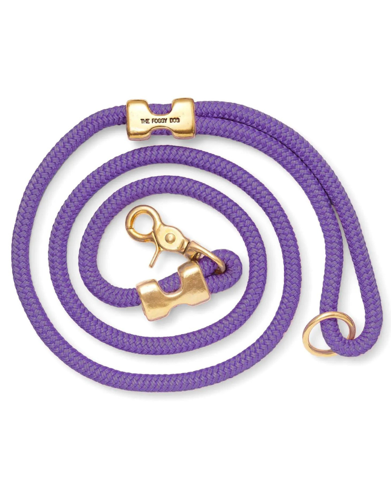 Violet Marine Rope Dog Leash (Made in the USA) (FINAL SALE) WALK THE FOGGY DOG   