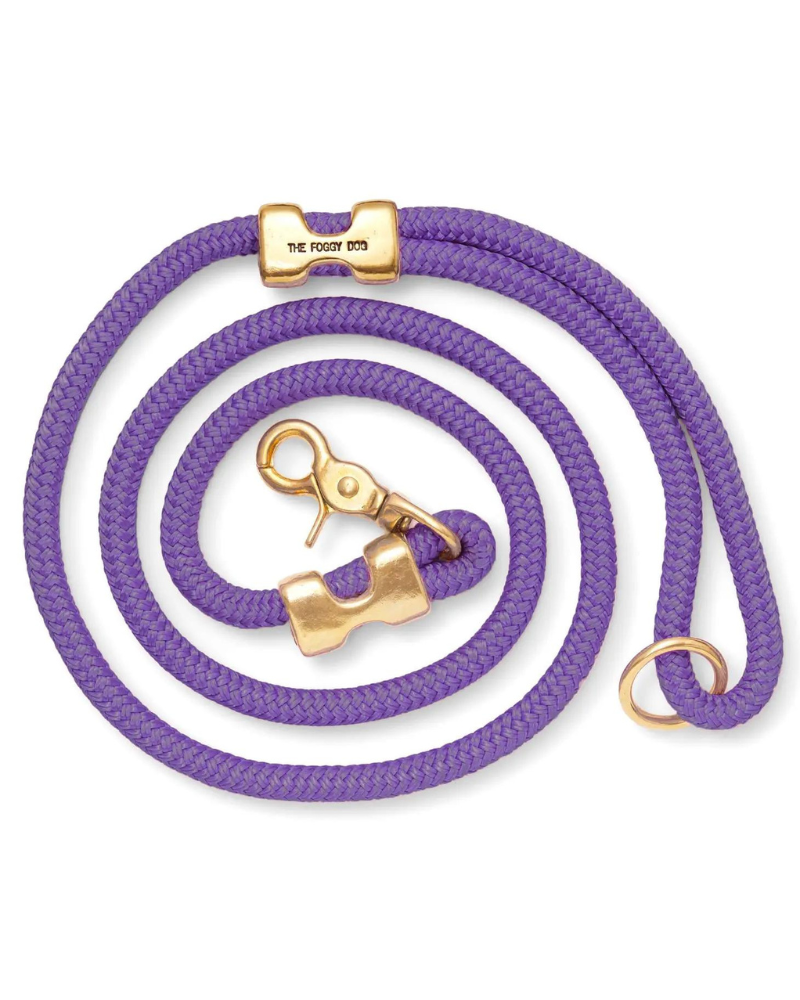 Violet Marine Rope Dog Leash<br>(Made in the USA) WALK THE FOGGY DOG   