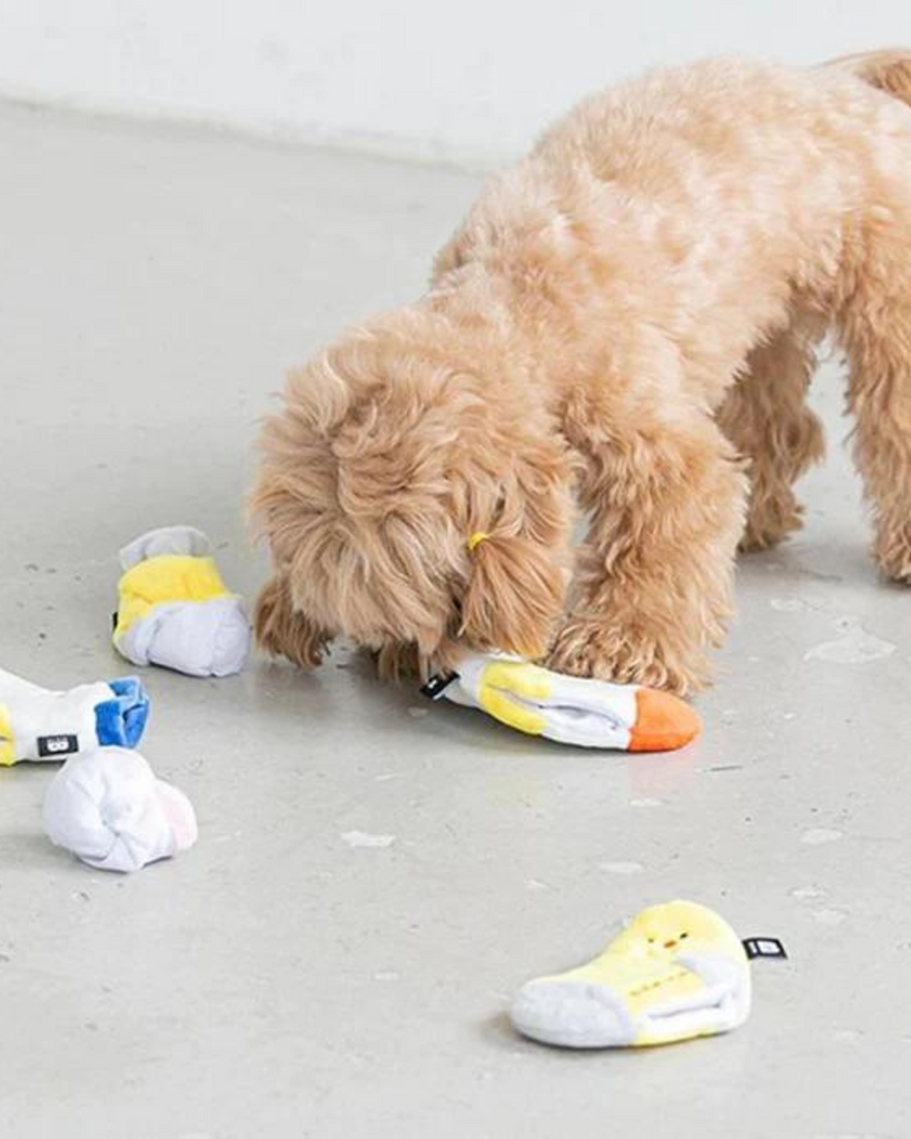 Sock Nosework Plush Dog Toy Set Play BITE ME   