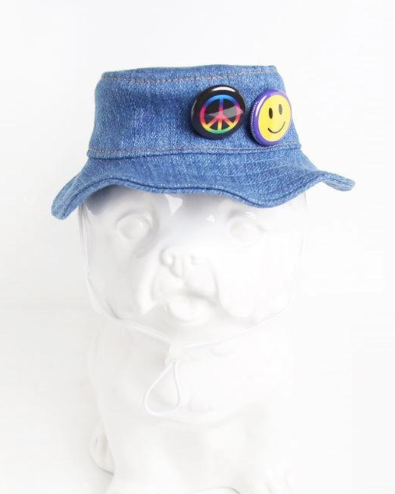 Denim Pet Bucket Hat (Made in the USA) Wear ICECREAMTREE STUDIO   