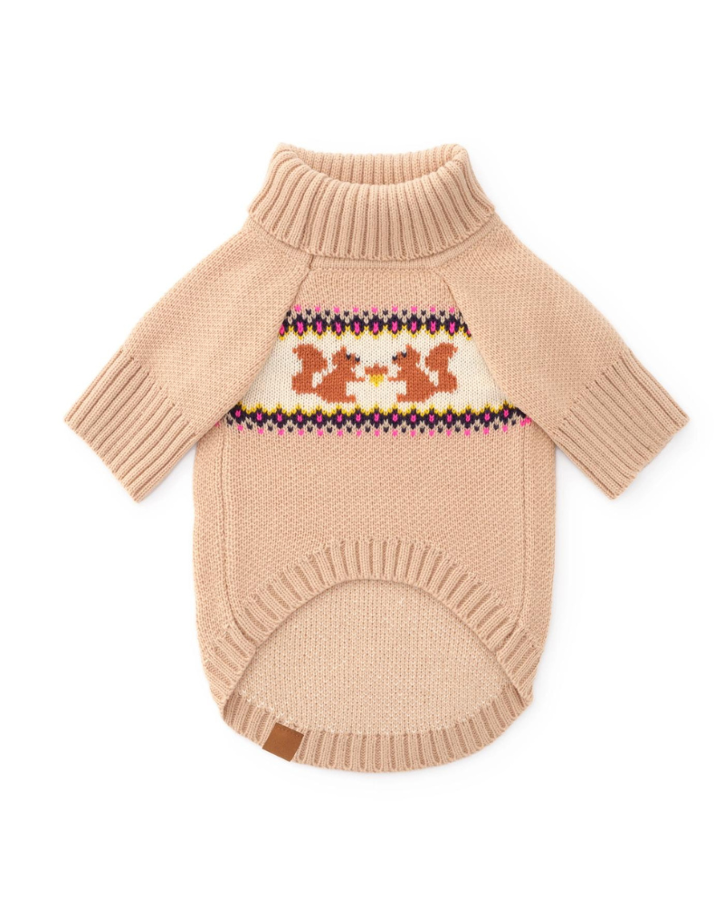 Squirrel Cable Knit Dog Sweater (FINAL SALE) Wear THE FOGGY DOG