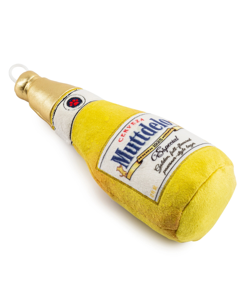 Muttdelo Beer Squeaky Plush Dog Toy Play HAUTE DIGGITY DOG