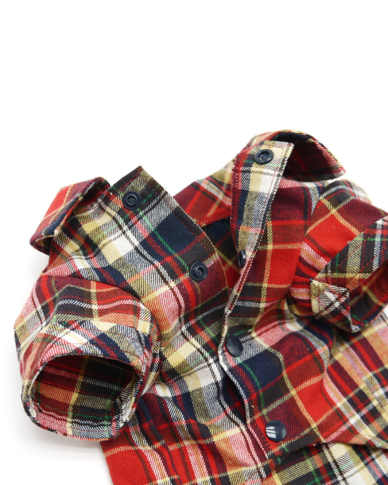 Flannel Plaid Button Down Shirt in Red (FINAL SALE) Wear DOGO   